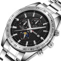 Brand Men Watches Chronograph Quartz Watch Men Stainless Steel Waterproof Sports Clock Watches Business reloj hombre